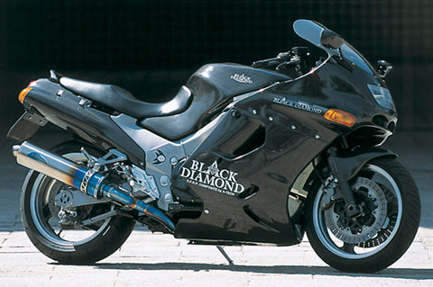 爆買い新作Aテック Kawasaki ZZR 1100 D ( カワサキZZR1100D ) 1993y\'-2001y\' ハーフ サイドカウル FRP 黒ゲルコート仕上げ サイド