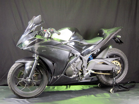 A-TECH エーテック エアロスクリーン 素材：FRPブラック / スクリーンカラー：チタンゴールド ニンジャ250 KAWASAKI カワサキ